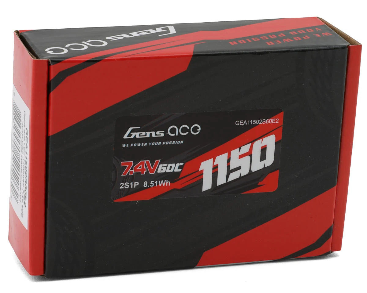 2S 60C Hardcase LiPo Battery Pack (7.4V/1150mAh) w/iEC2 Connector
