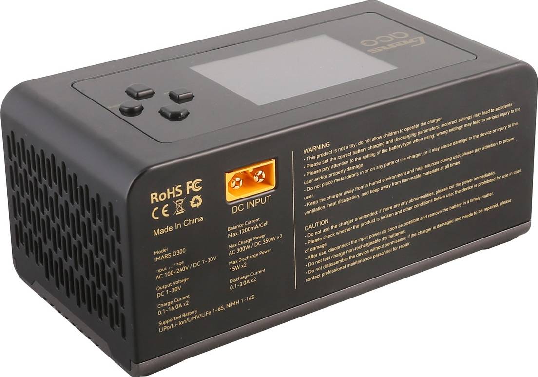Imars D300 G-Tech Smart Dual AC/DC Charger (6S/16A) BLACK