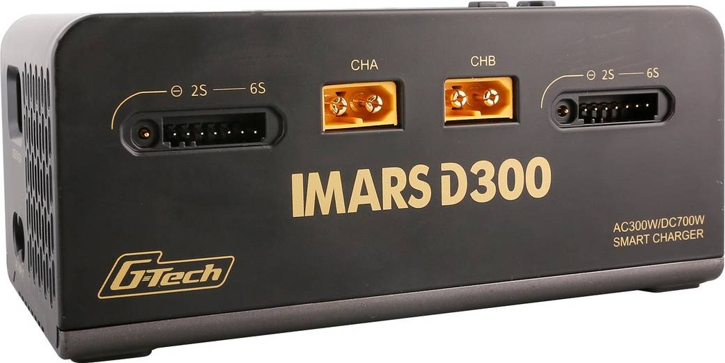 Gens Ace Imars D300 G-Tech Smart Dual AC/DC Charger (6S/16A) BLACK