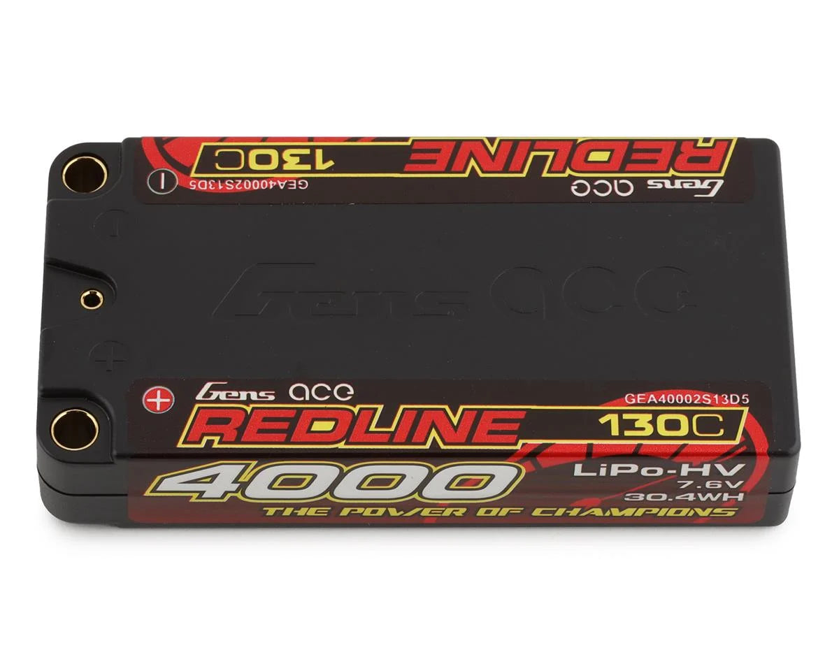 Redline 2S LiHV 130C (7.6V/4000mAh) w/5mm Bullets