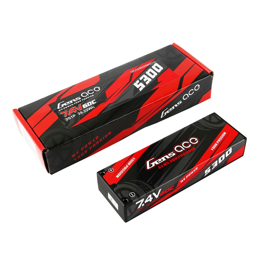 2S 5300mAh LiPo Battery - 4.0mm Bullets