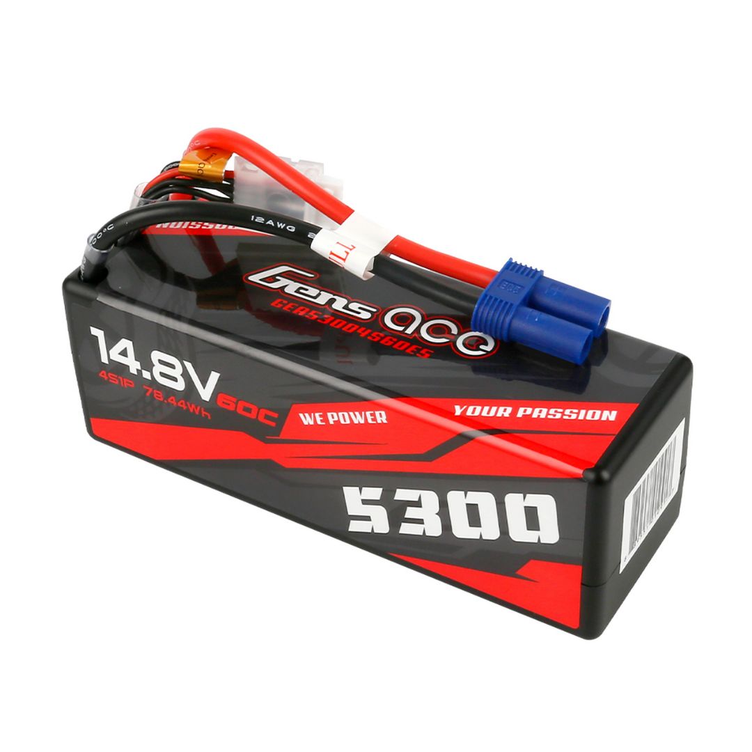 5300mAh 14.8V 60C Hard Case LiPo Battery - EC5 Plug