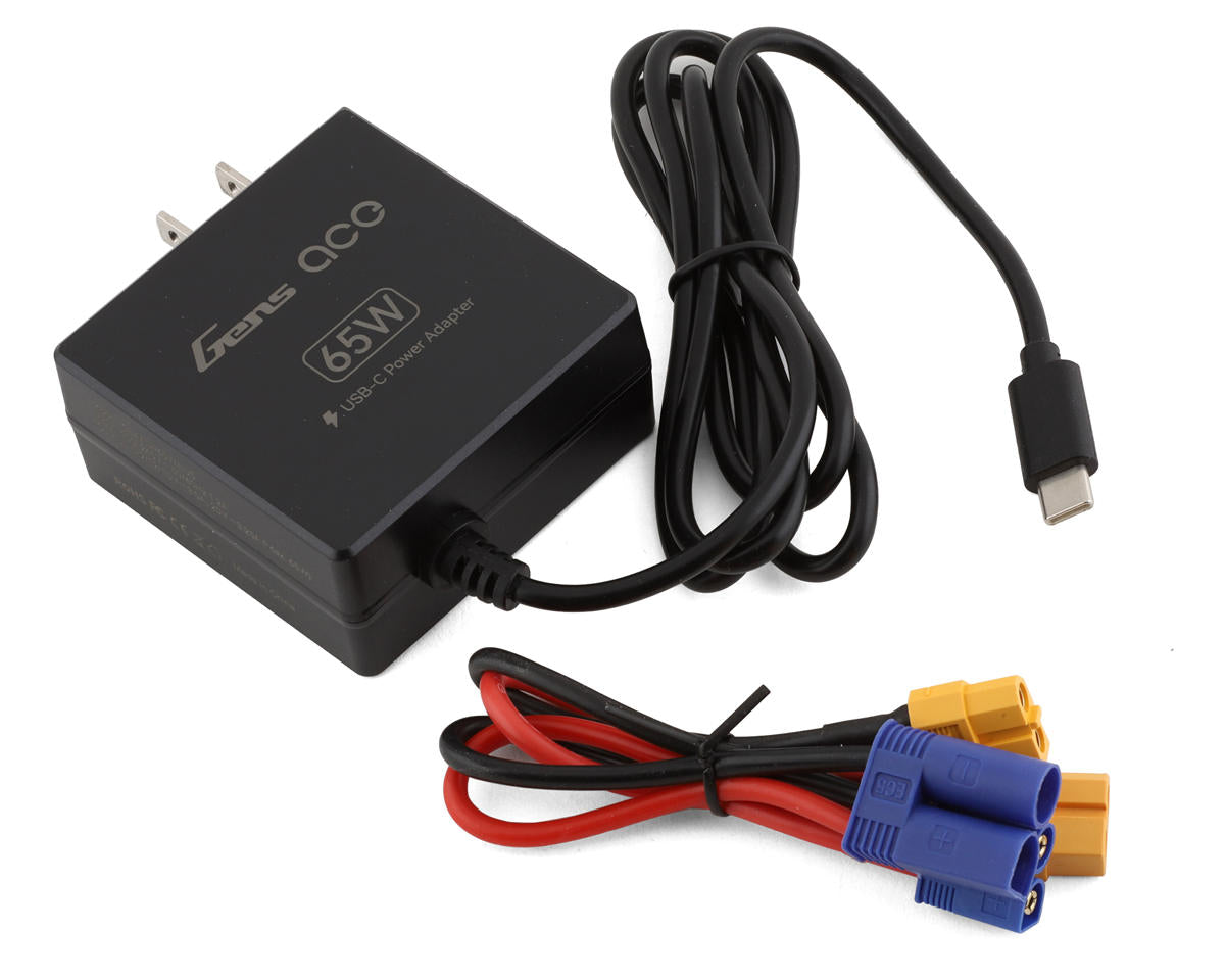 Gens Ace Imars Mini 2-4S USB-C DC Charger (5A/60W) w/65W Power Supply