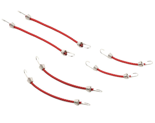 Hot Racing 1/10 Scale Bungee Cord Set (Red/Black) (x6)