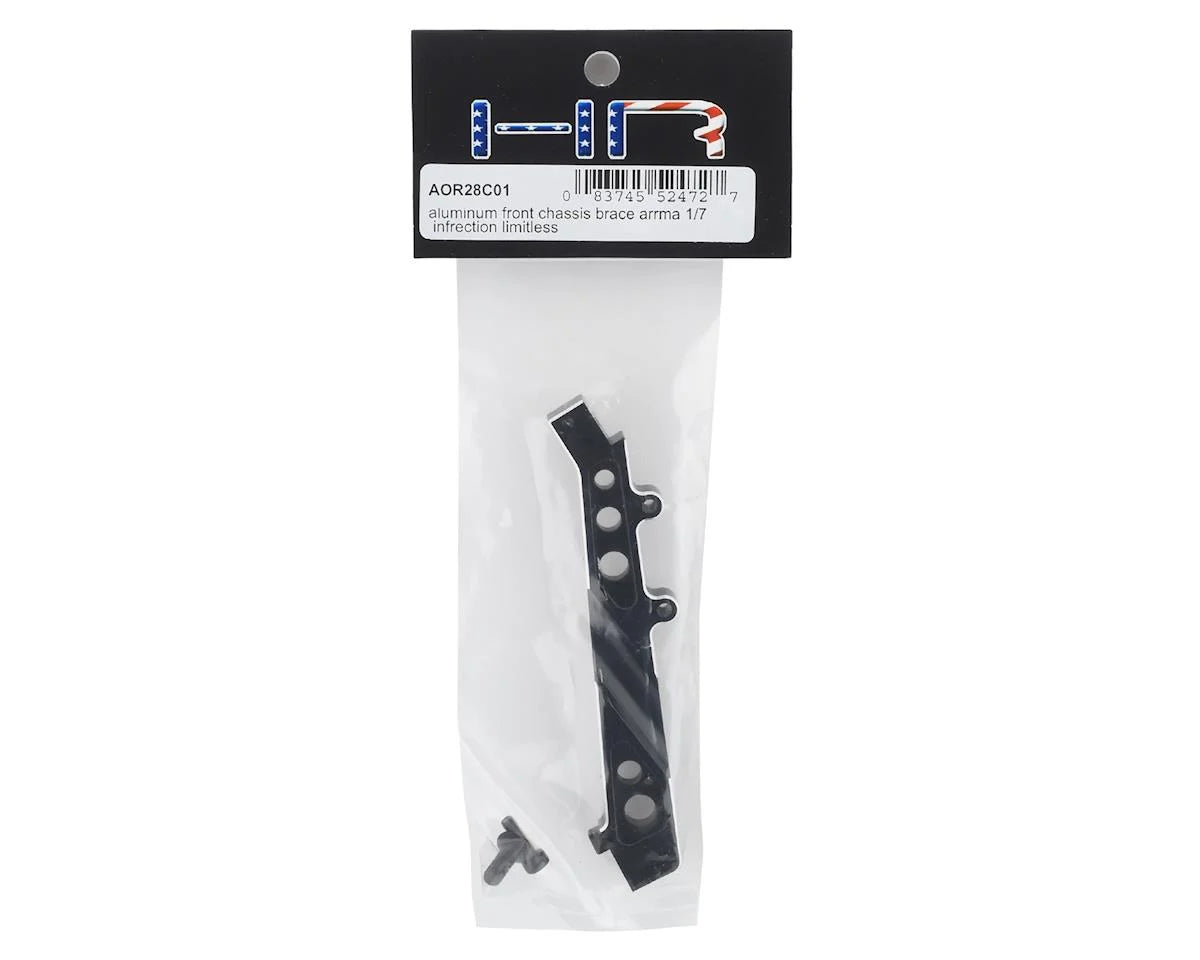 Arrma 1/7 Aluminum Front Chassis Brace (Black)
