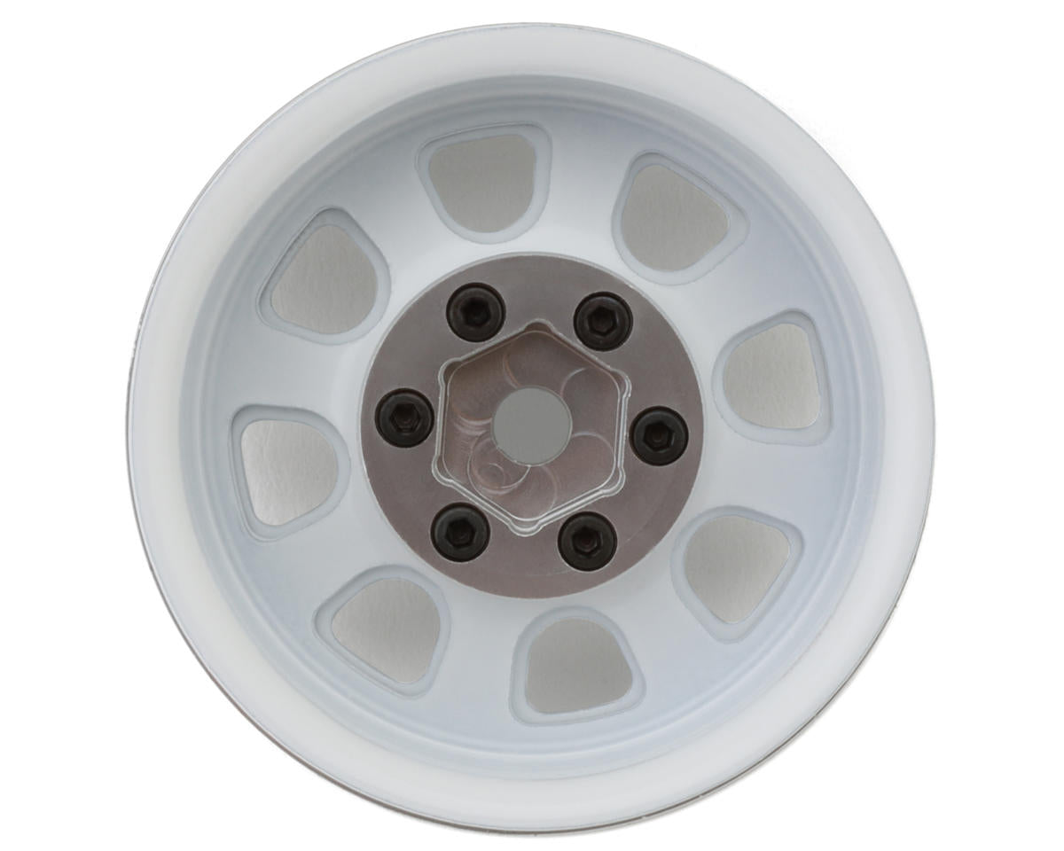 1.9" Steel Beadlock 6-Lug Wagon Wheels (White) (4) w/12mm Hex