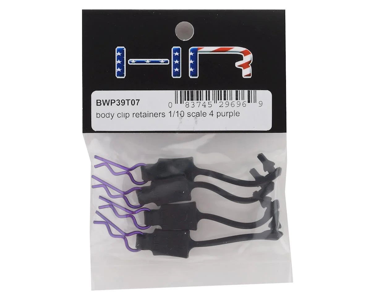 1/10 Body Clip Retainers (Purple) (4)