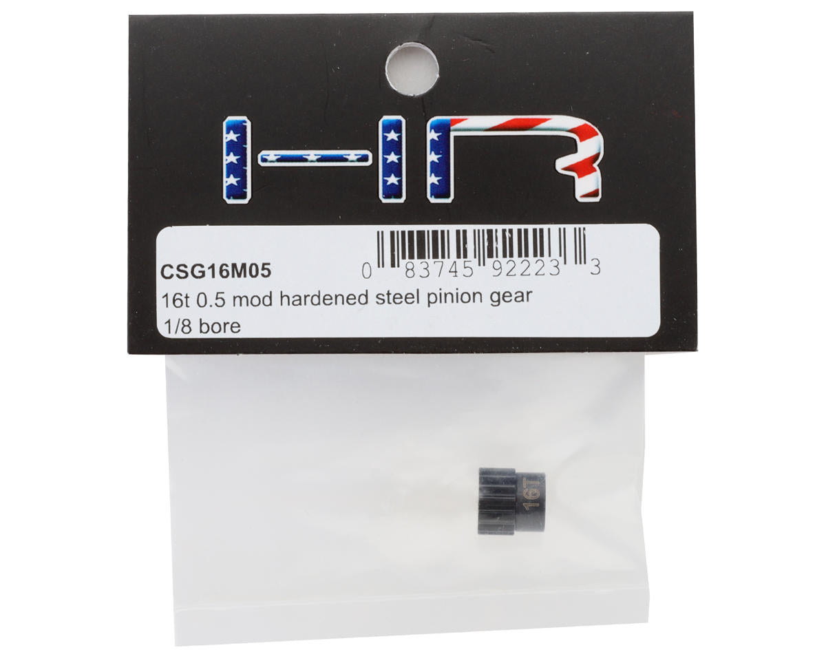 Mod 0.5 Hard Blackened Steel Pinion Gear (3.17mm Bore) (16T)