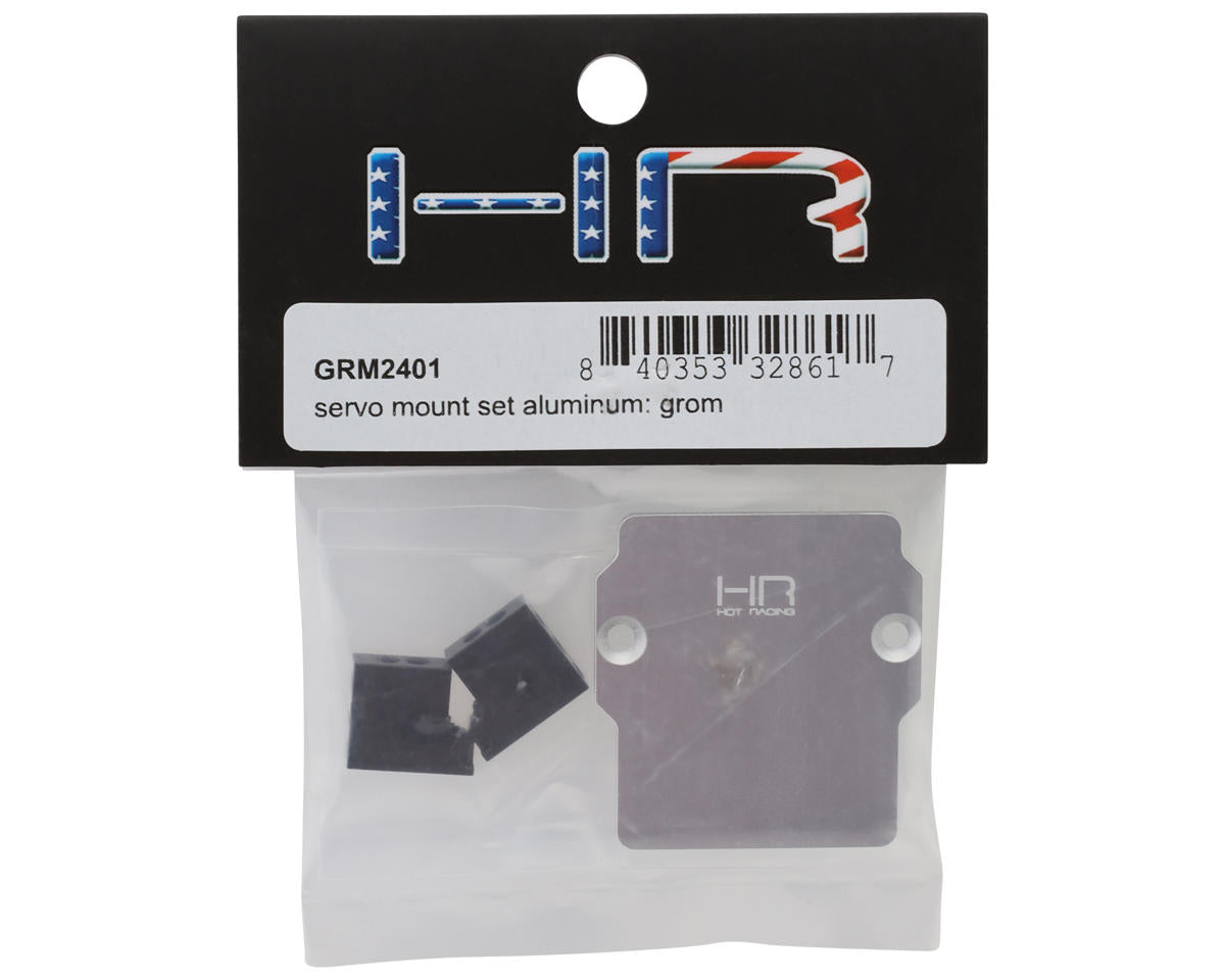 Grom Aluminum Servo Plate (Silver) w/Servo Mounts