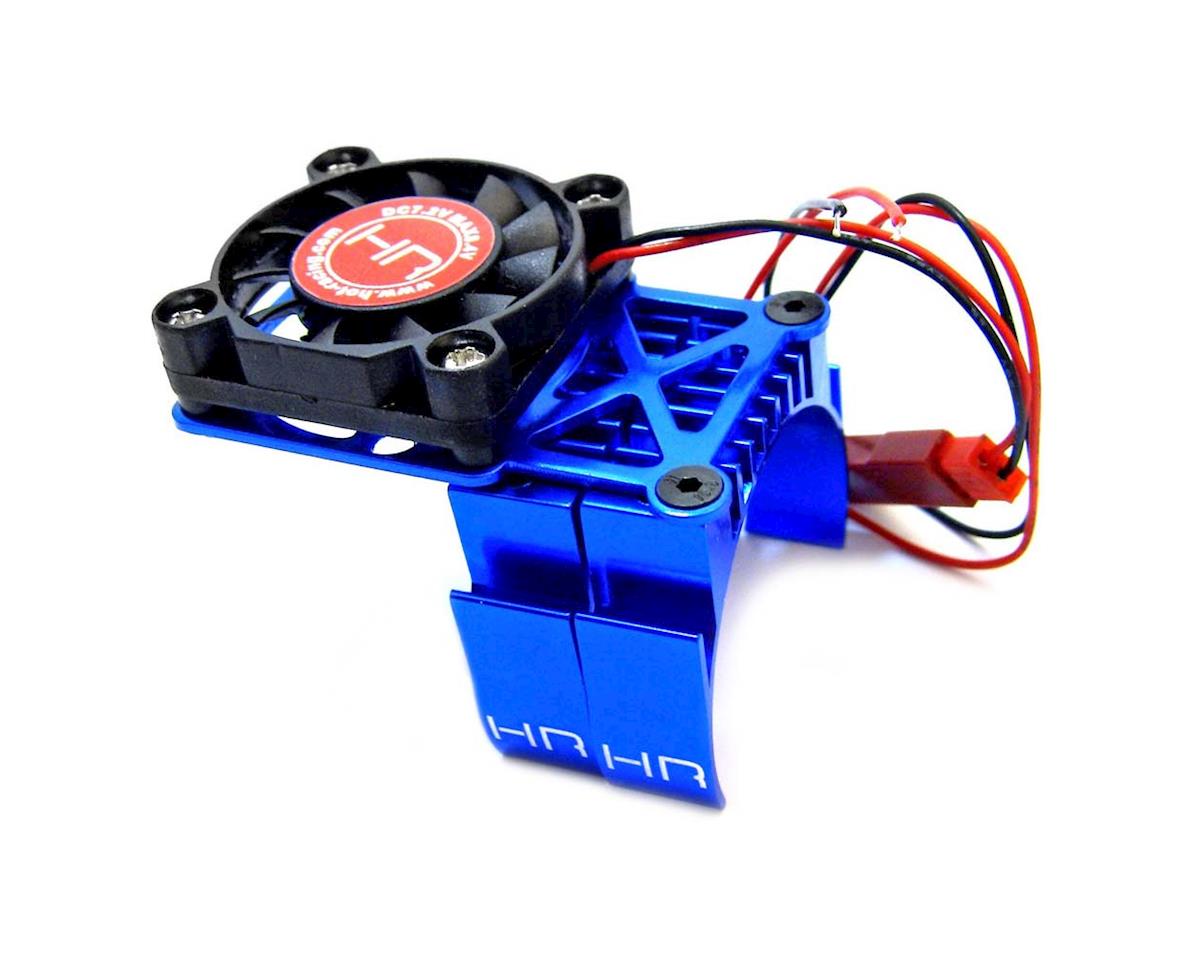 Clip-On Two-Piece Motor Heat Sink w/Fan (Blue)