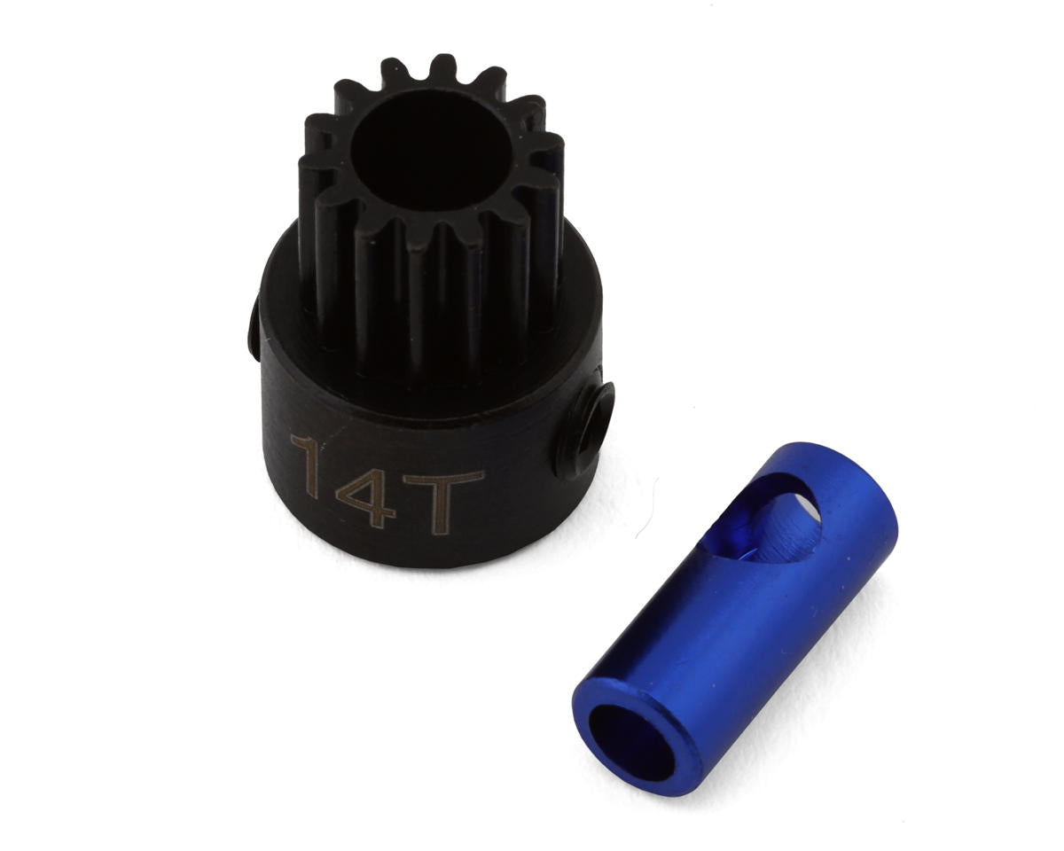 Steel 5mm 48P Pinion Gear (14T) w/3.17mm Sleeve Reducer