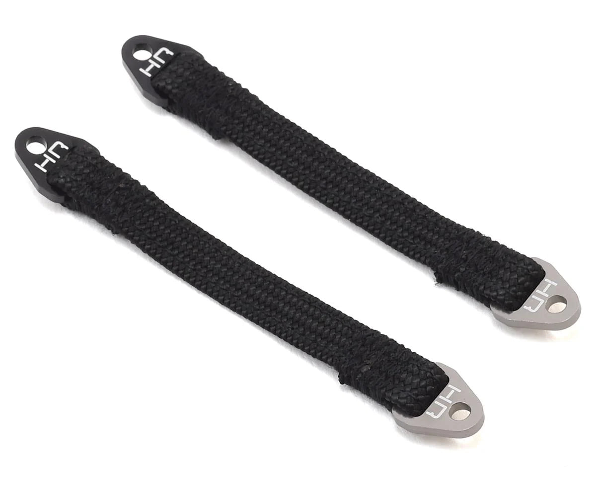85mm Suspension Travel Limit Straps (x2) (Black/Silver)