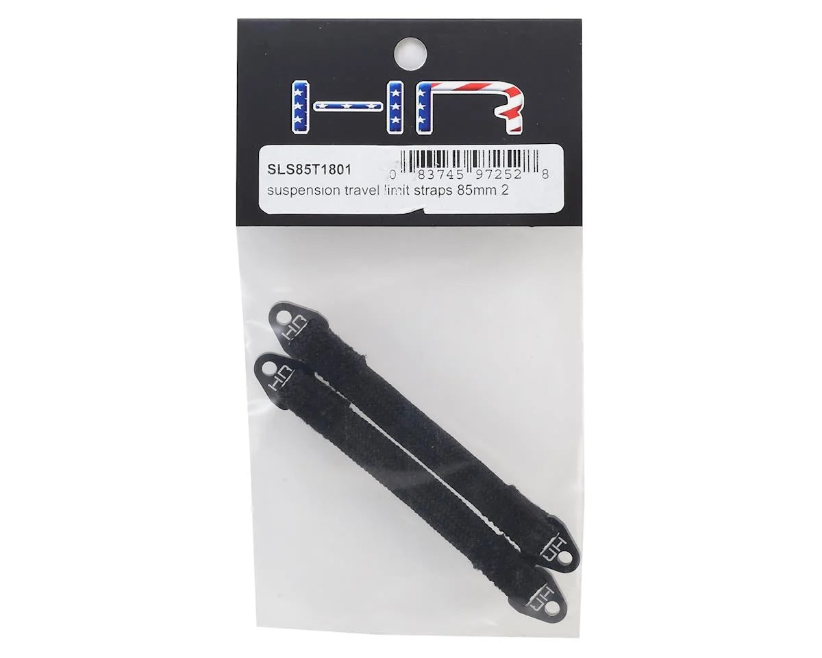 85mm Suspension Travel Limit Straps (x2) (Black/Silver)