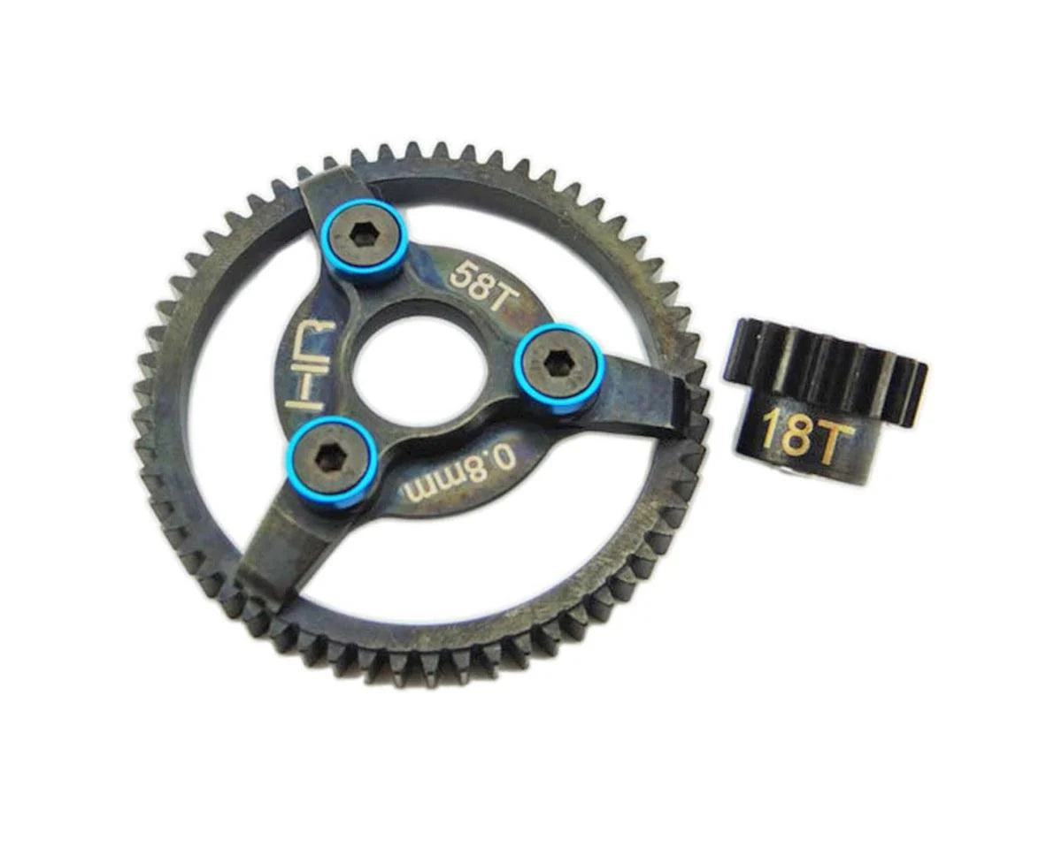32P Steel Pinion & Spur Gear Set 18T/58T
