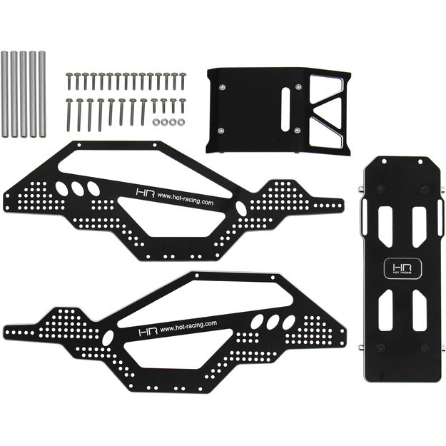Aluminum Rock Racer Conversion Chassis, Black, for SCX24