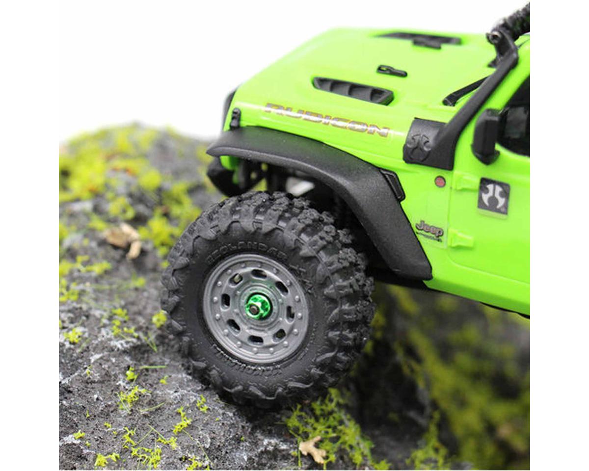 Axial SCX30 Aluminum 2mm Flange Wheel Nuts (Green) (8)