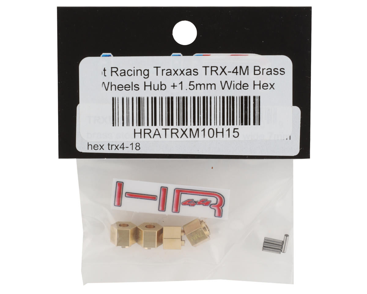 TRX-4M 7mm Brass Wheel Hexes w/Pins (4) (+1.5mm) (1.5g)
