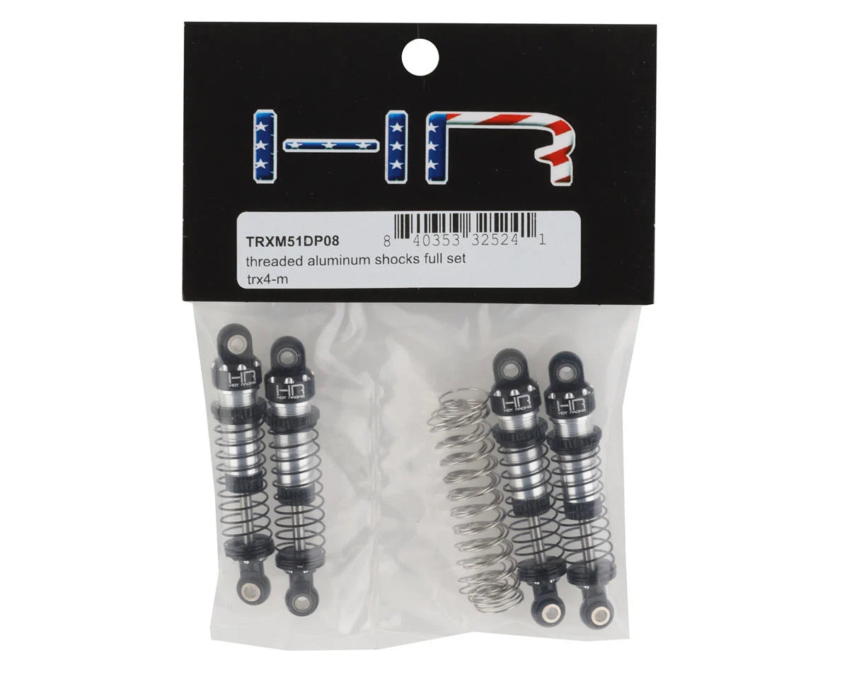 TRX-4M Threaded Aluminum Shocks (Black) (4)