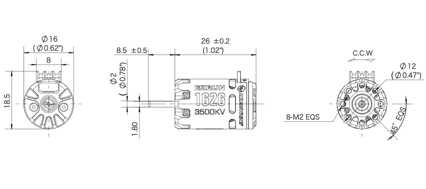 EZRUN Mini28 ESC and 1626 SD 6500KV Motor Combo
