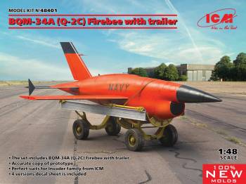 ICM48401 — 1/48 BQM-34A (Q-2C) Firebee w/Trailer