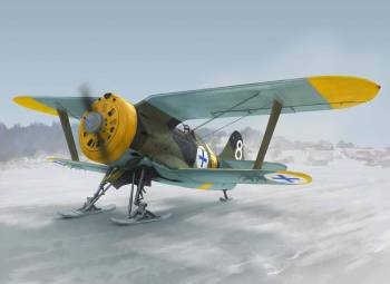 ICM72075 — 1/72 I-153 WWII Finnish Air Force Fighter (Winter Version)