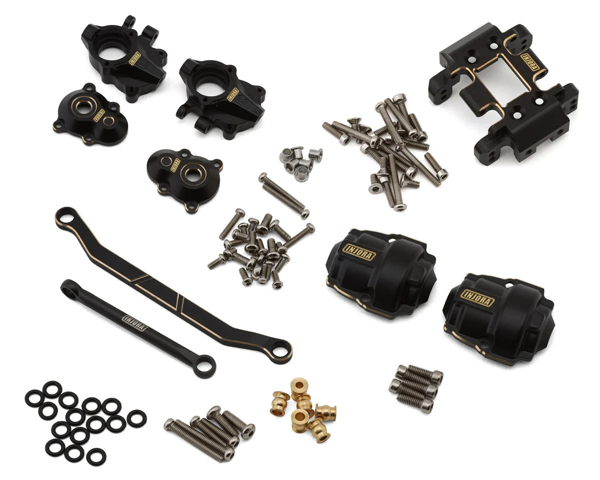 Redcat Ascent-18 4-in-1 Essential Brass Upgrade Parts Combo (Black) (Without Rear Portal Covers)