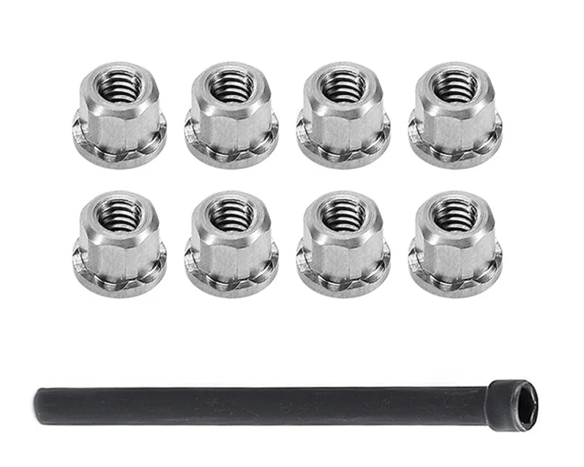 Axial SCX30 2mm Stainless Steel Wheel Nuts (8)