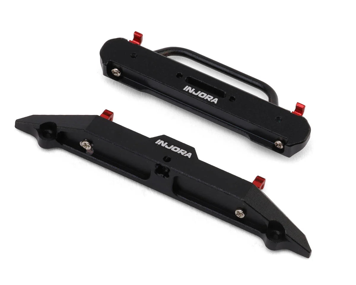 Axial SCX30 Aluminum Bumpers Set (Black) (Jeep Wrangler JLU)