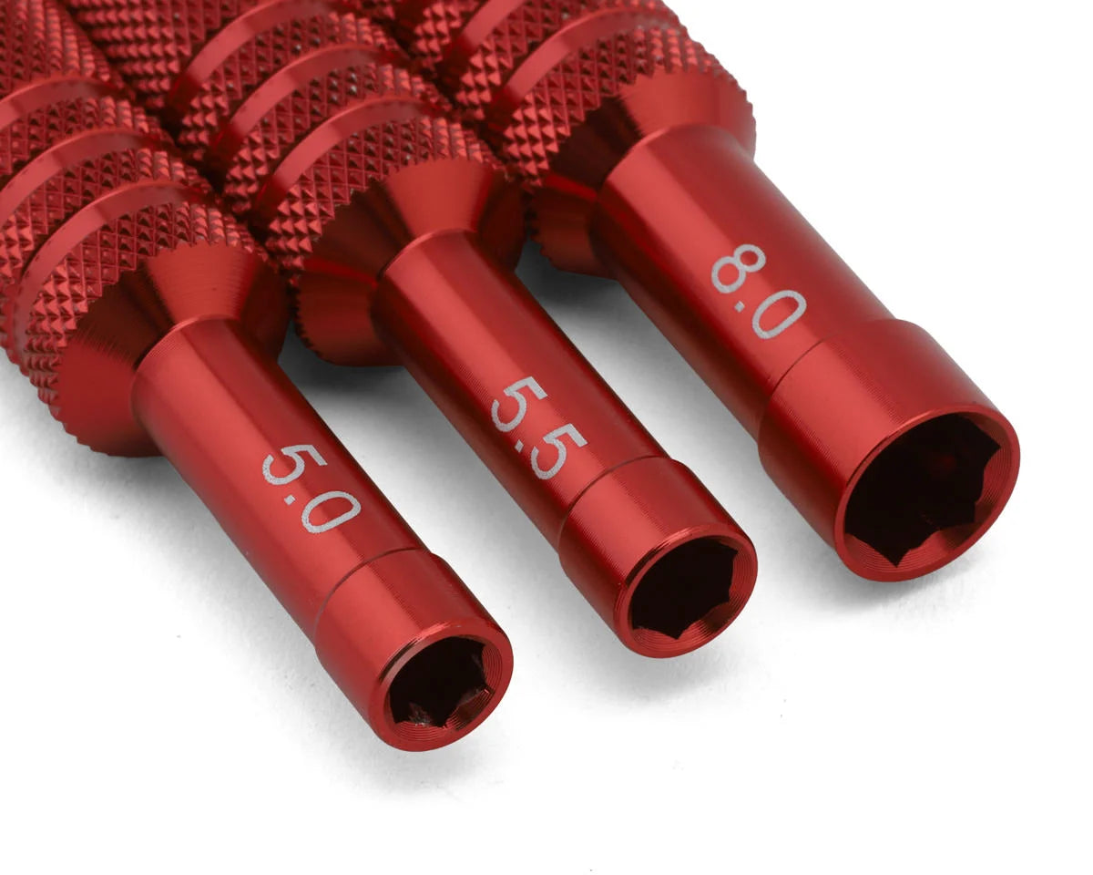 Aluminum Thin-Walled Wheel Nut Wrenches Set (Red)