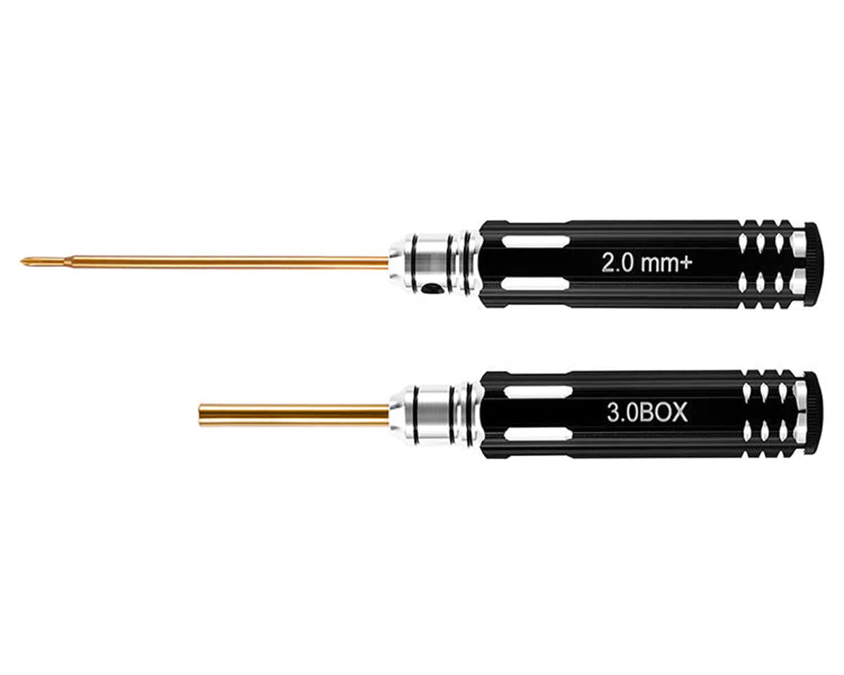 Axial SCX30 Aluminum 2-Piece Metric Screwdriver & Nut Driver Tool Set (2mm Phillips/3mm Nut)