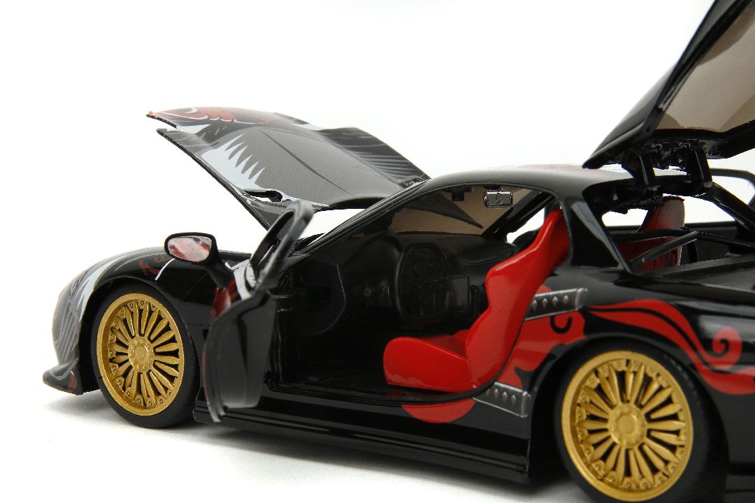 Jada 1/24 "Hollywood Rides" - Lab Monkeys - 1993 RX-7 w/ Saru