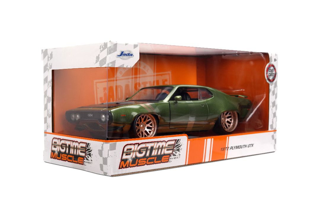 1/24 "BIGTIME Muscle" 1972 Plymouth GTX - Metallic Dark Green