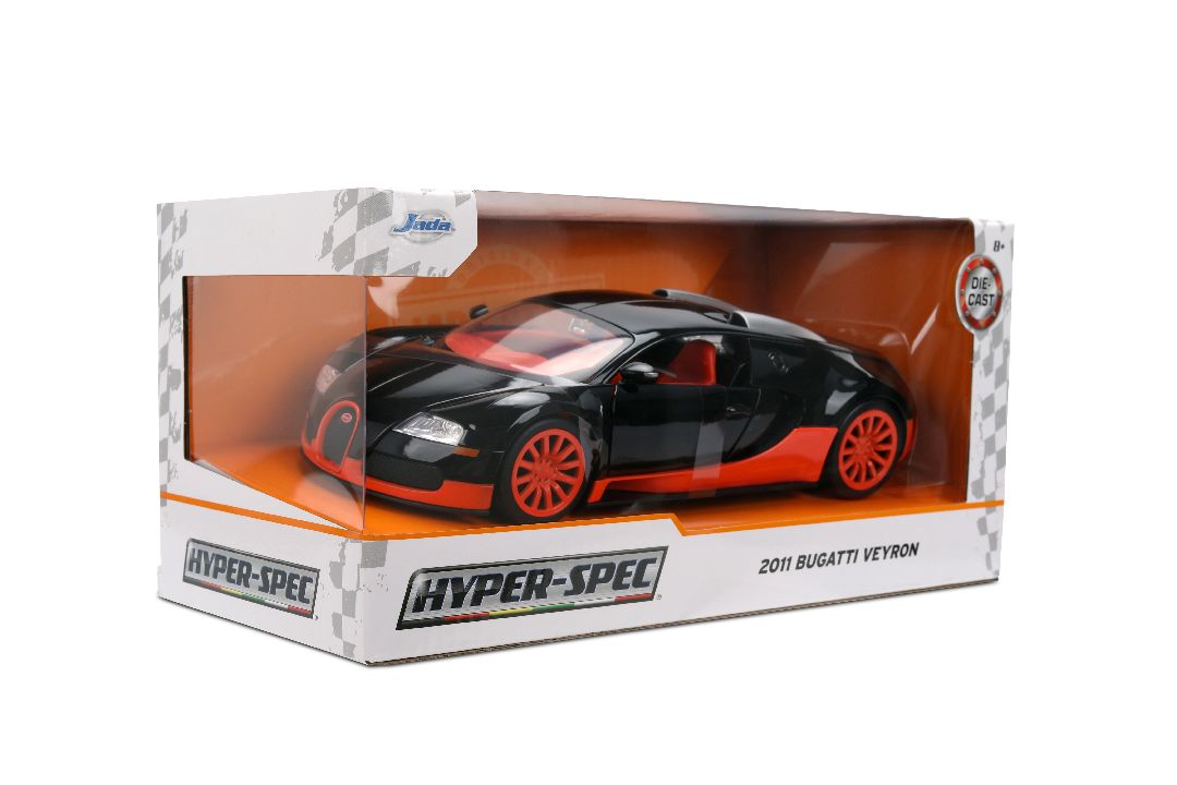 1/24 HYPERSPEC - 2011 Bugatti Veyron - Black/Orange