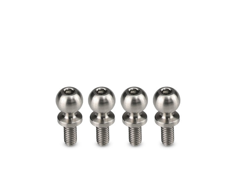 Titanium Ball Stud, Regulator Lower Cradle, for Tamiya Clod Buster, 6x6mm, 4pcs