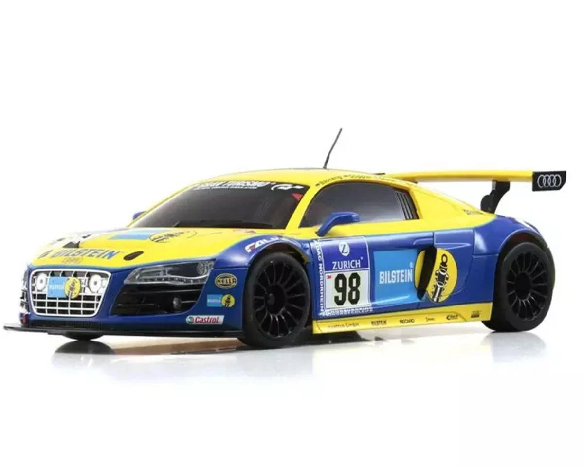 ホビーラジコン KYOSHO Mini-Z Audi R8 LMS MR-04 RWD Mini-Z w/Audi R8 LMS Phoenix Racing NBR 2010 #98 Body