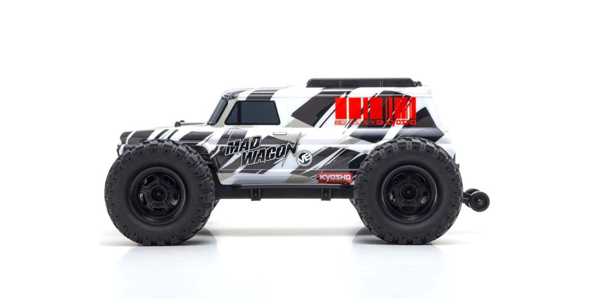 KYO34701T1 1980 Mad Wagon 1/10 4WD RTR Brushless Monster Truck, BLACK