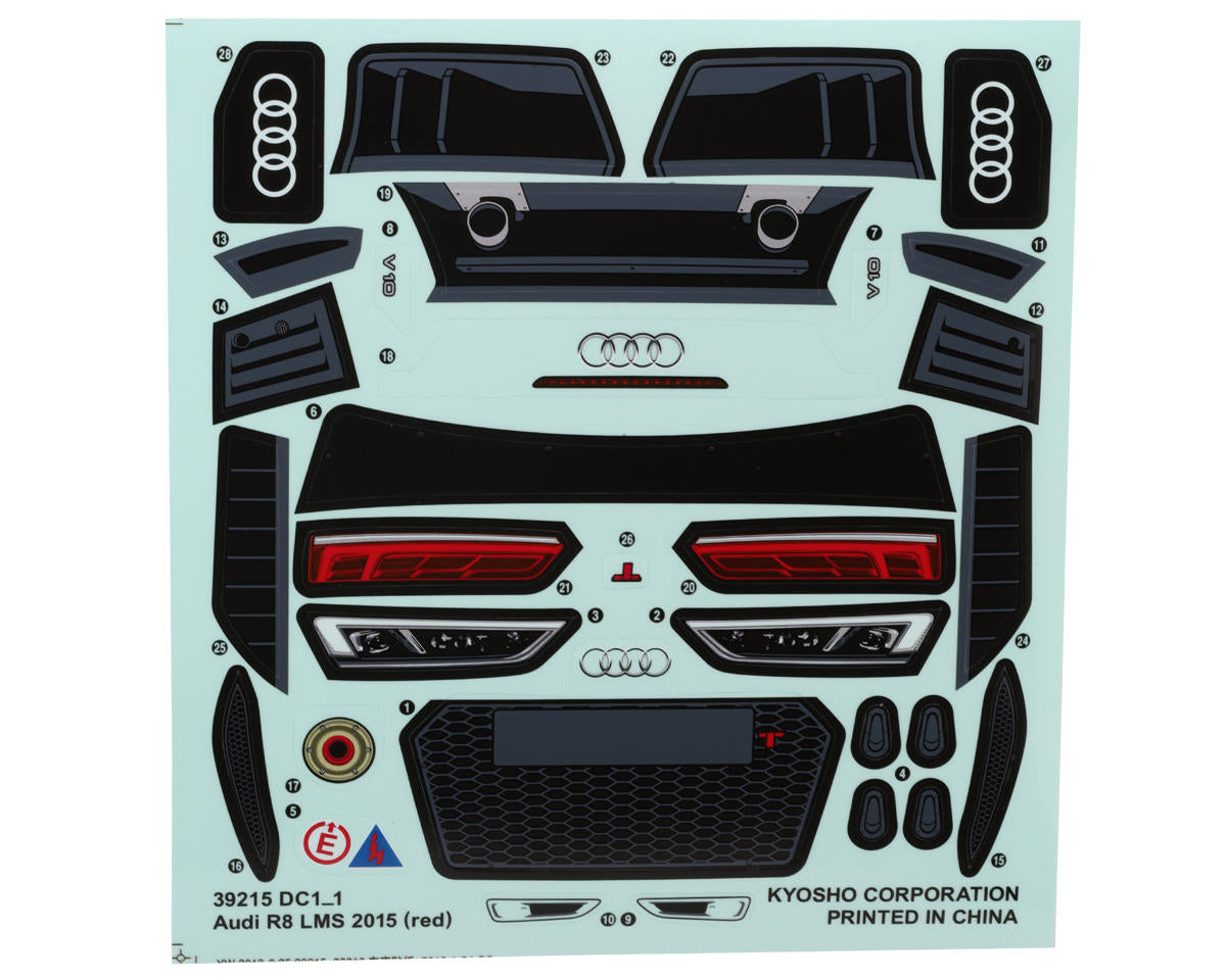 Fazer Audi R8 LMS 2015 Touring Car Body Set (Clear) (200mm)