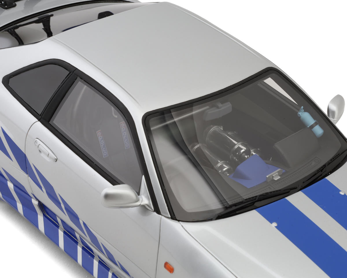 1/12 Scale Nissan Skyline R34 GT-R "Fast & Furious" Pre-Assembled Resin Model (Silver)