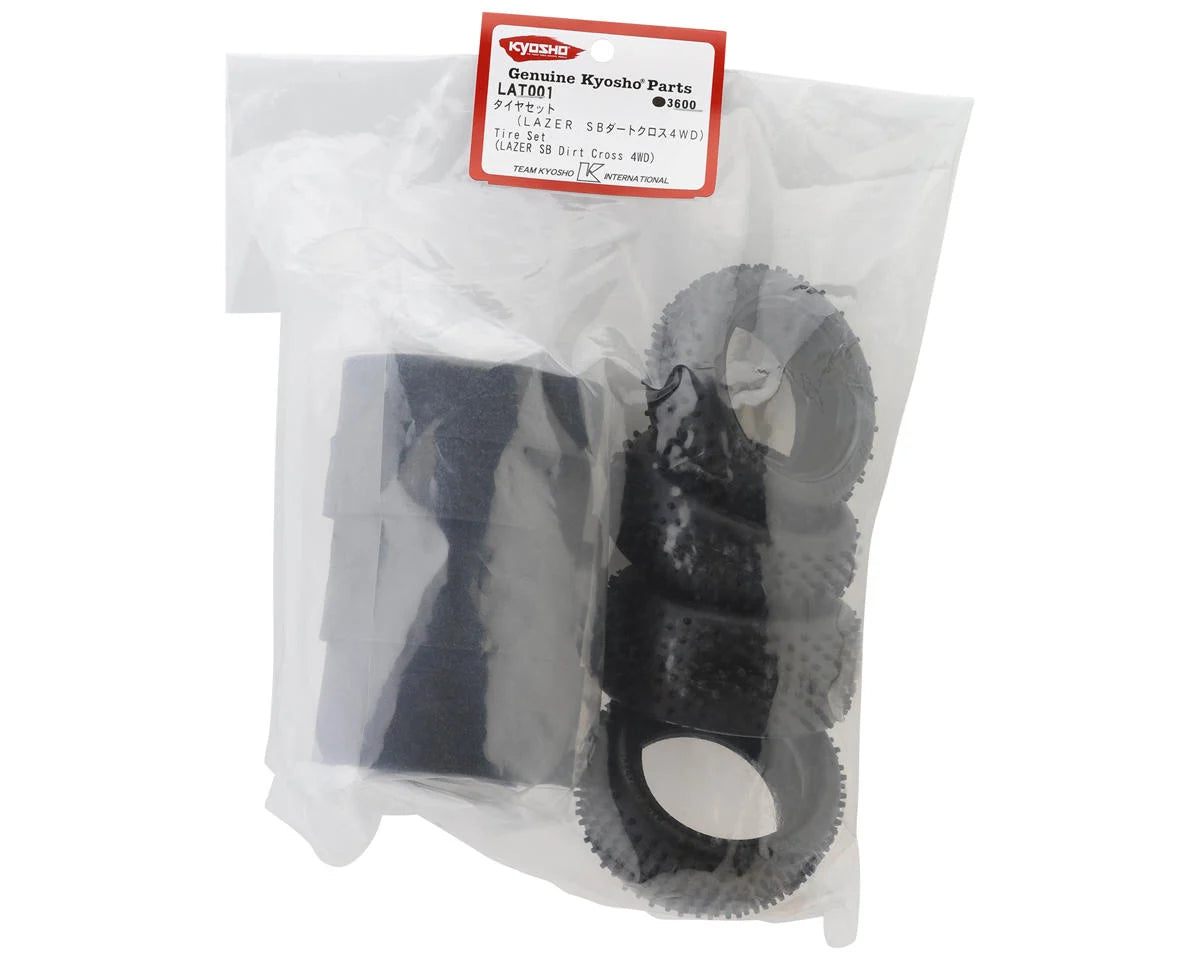 Lazer SB 1/10 Off-Road Buggy Tires (x4) (Front & Rear) w/Foam Inserts