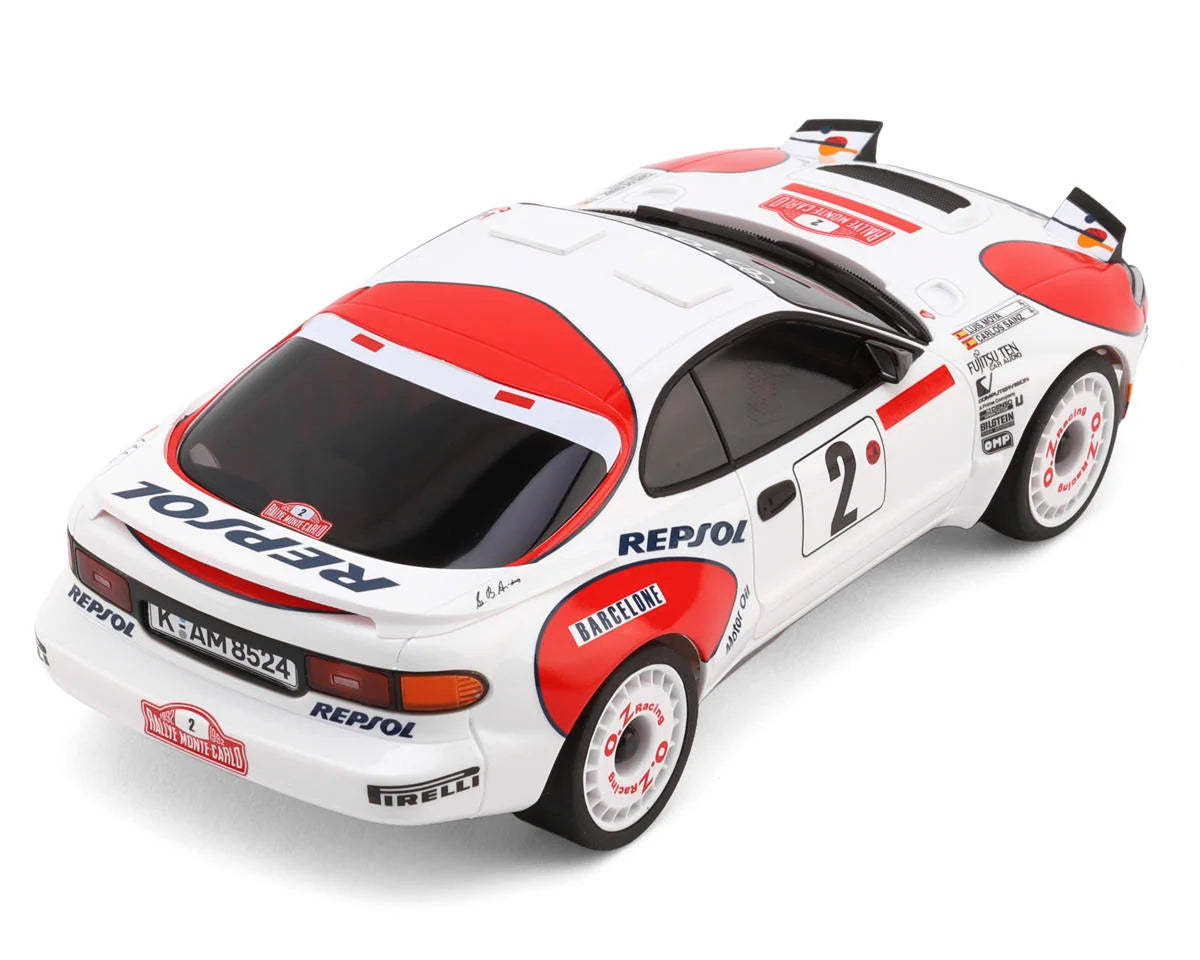 Mini-Z ASC MA-020 Toyota Celica Turbo 4WD No. 2 WRC 1992 Carlos Sainz Pre-Painted Body (White/Red)