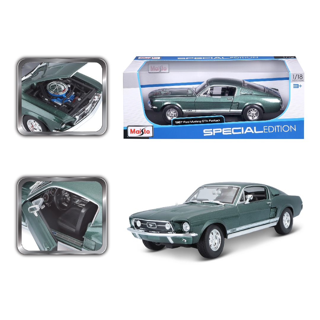 1/18 SE 1967 Ford Mustang GTA Fastback - Metallic Green