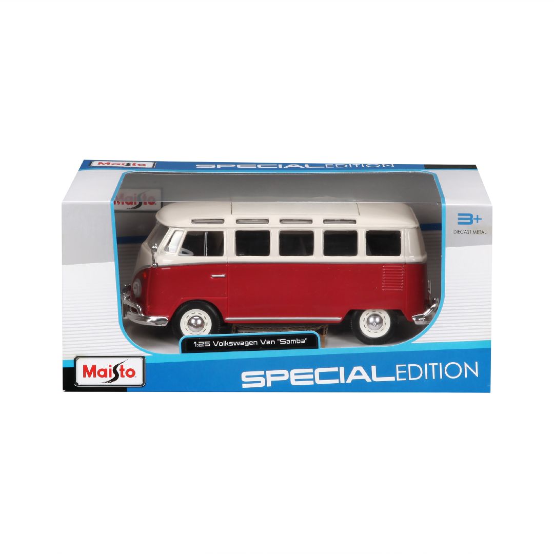 Maisto 1/25 Special Edition Volkswagen Van "Samba" (White/Red)