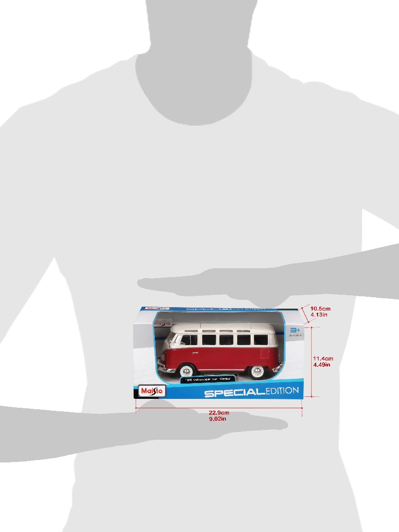 Maisto 1/25 Special Edition Volkswagen Van "Samba" (White/Red)