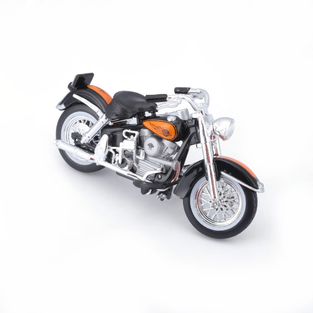 Maisto 1/24 Harley Davidson '58 FLH Duo Glide + '48 Ford F-1 (Dull Black/Orange)