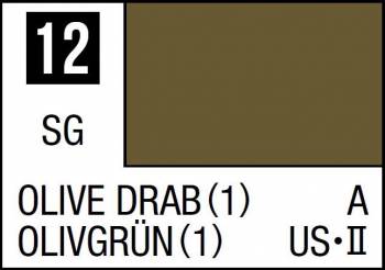 MRHC12 — Mr Color 10ml 12 Olive Drab (1) (Semi-Gloss/Aircraft)