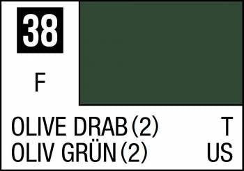 MRHC38 — Mr Color 10ml 38 Olive Drab 2 (Flat/Tank)