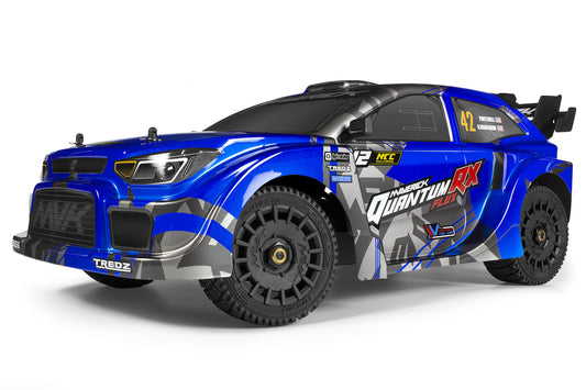 QuantumRX FLUX 1/8 RTR 4WD Brushless Rally Car, Blue