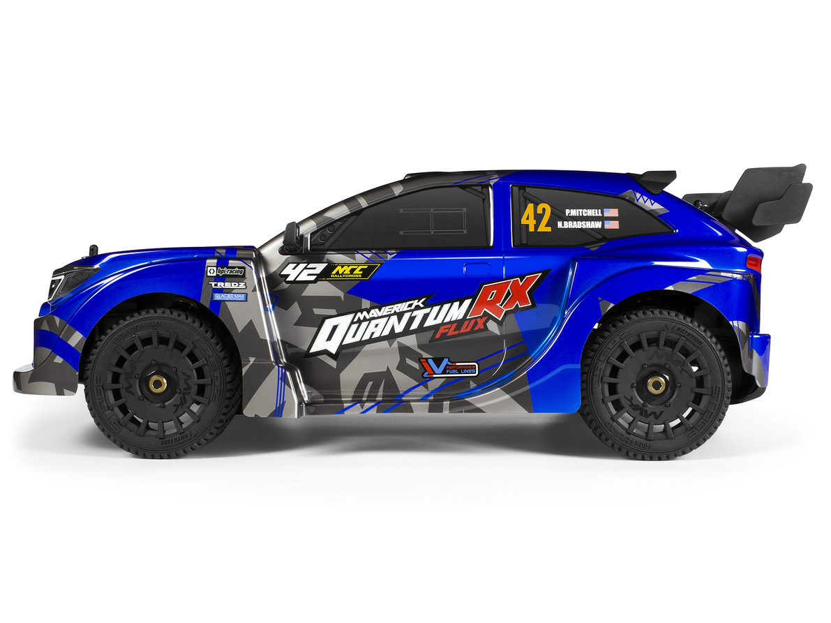 QuantumRX FLUX 1/8 RTR 4WD Brushless Rally Car, Blue