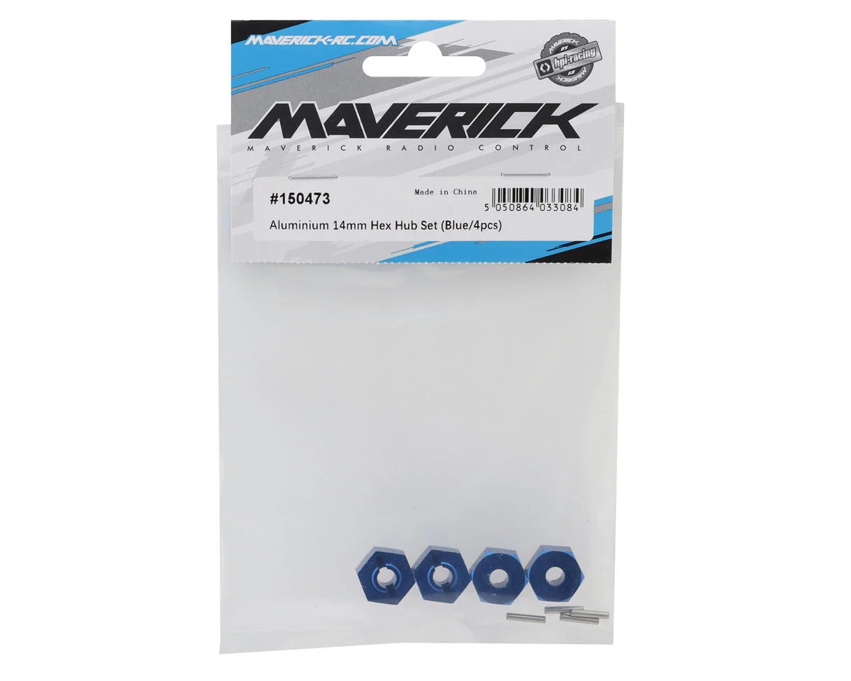 Aluminum 14mm Hex Hub Set (Blue) (4)