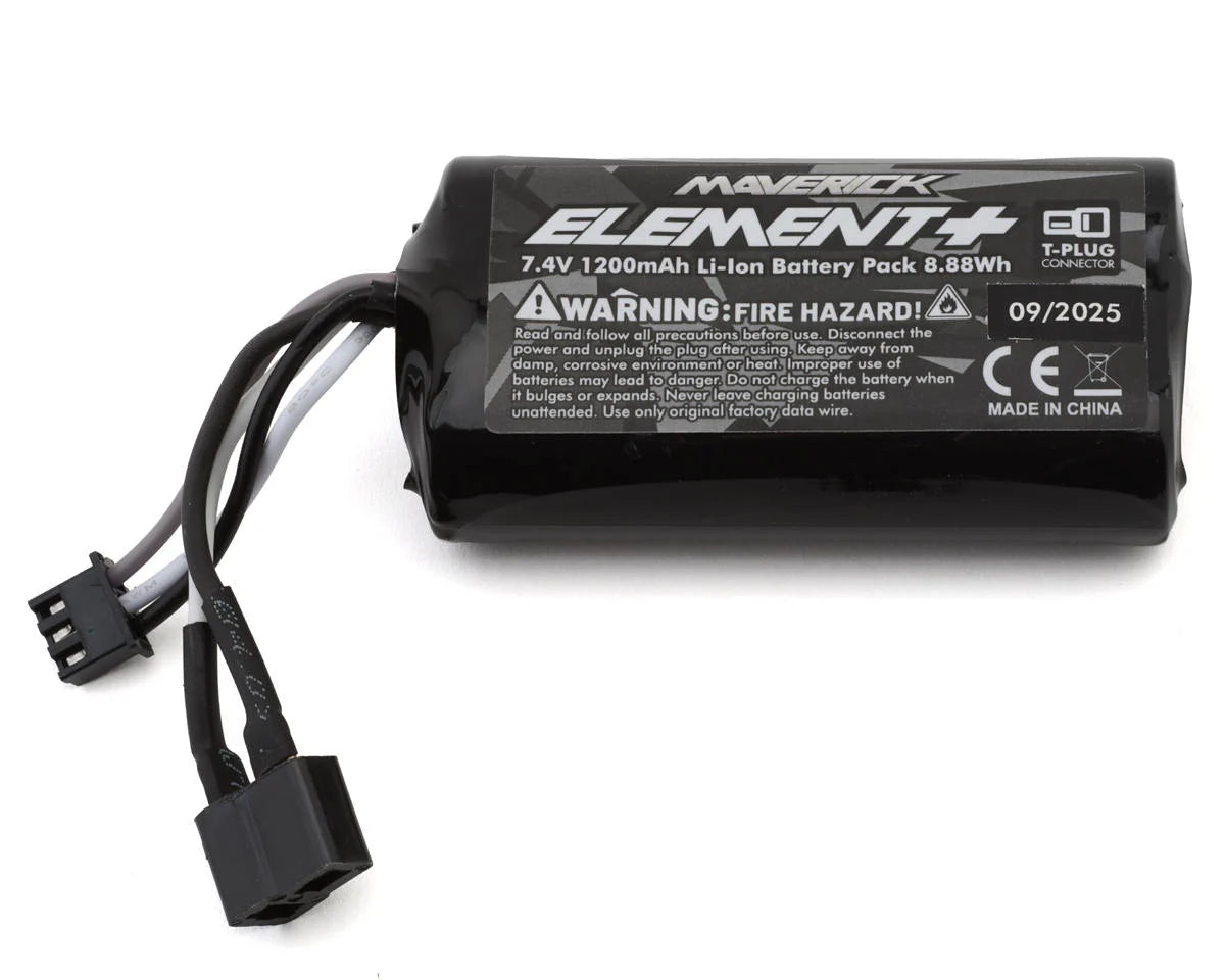 Element 2S Li-Ion Battery w/T-Style Plug (7.4V/1200mAh)